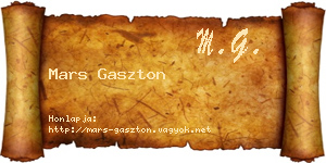 Mars Gaszton névjegykártya